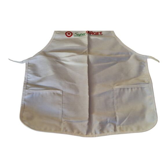 Vintage Cooks Bib Apron Made in USA Heavy Canvas Super Target 1990s Fabriko - Picture 7 of 9